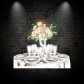 Romantic Wedding White Table Neon signs Lights | Wine, Flowers & Plate Decorative Lights | Perfectly Create Wedding Atmosphere | LED Art Lighting