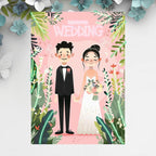 Romantic Bride and Groom Hand in Hand Neon signs| Timeless Capture of Wedding Moments | Sweet Symbol of Love